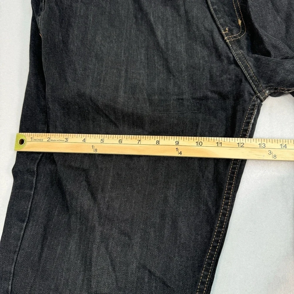Evolution In Design Straight Leg Jeans Mens Size 38X32 Black High Rise